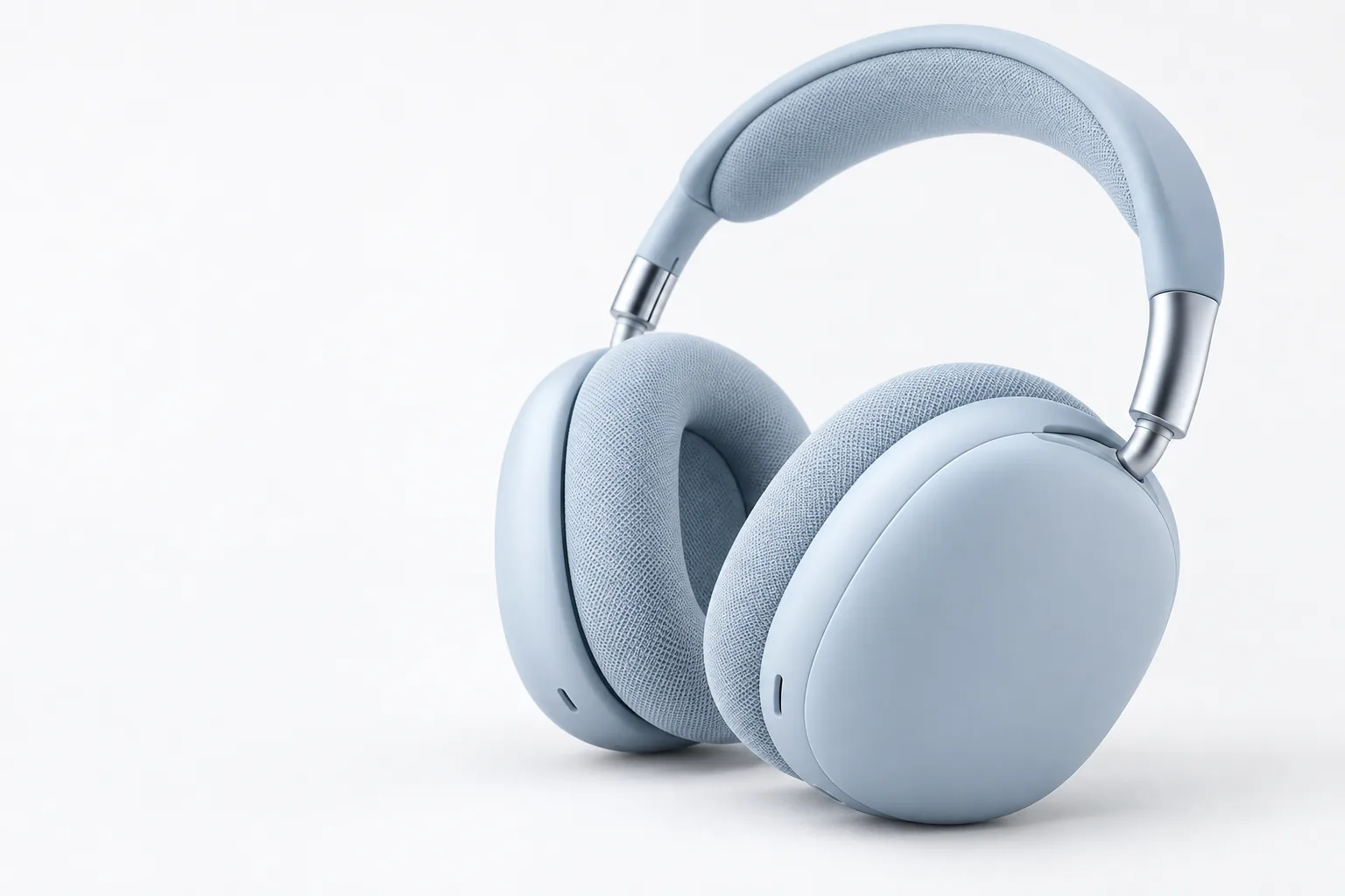 Pale cyan headphones